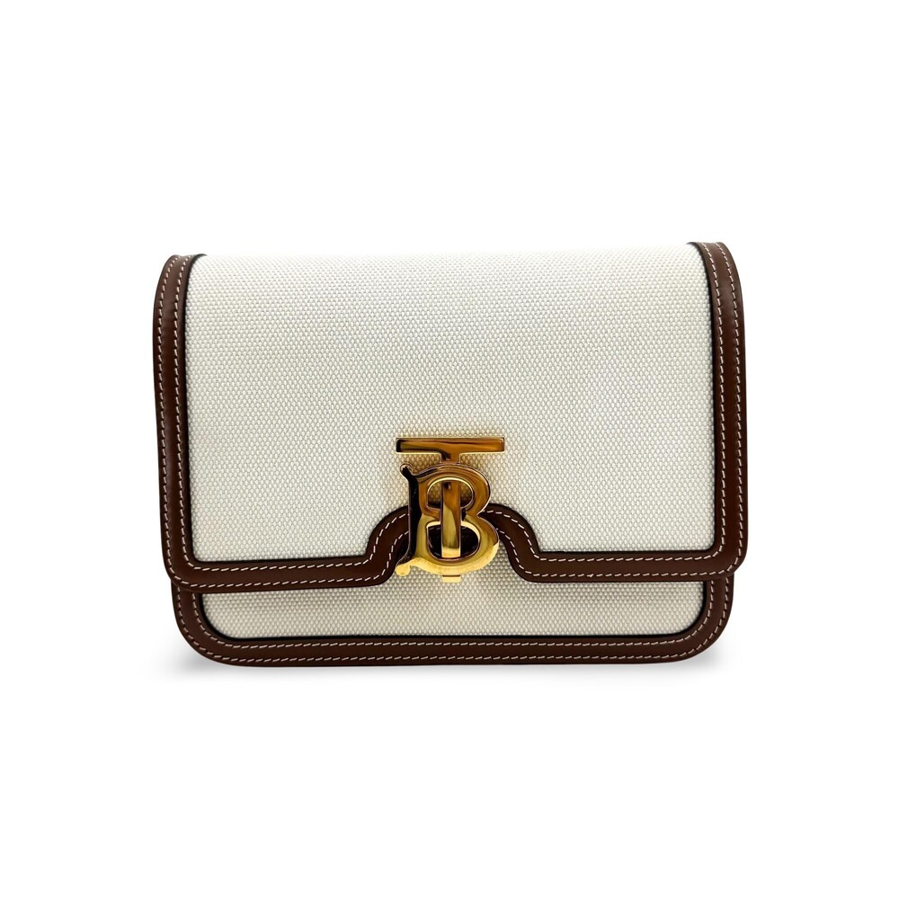 Burberry TB Crossbody Bag Canvas and Leather